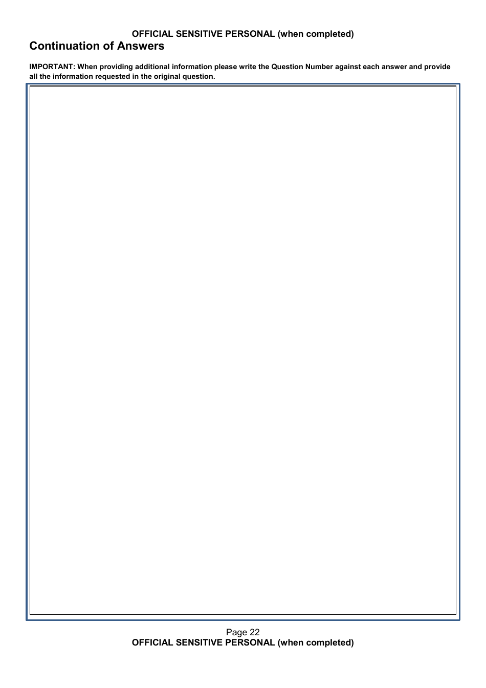 Form NSV003 Financial Questionnaire - United Kingdom, Page 22