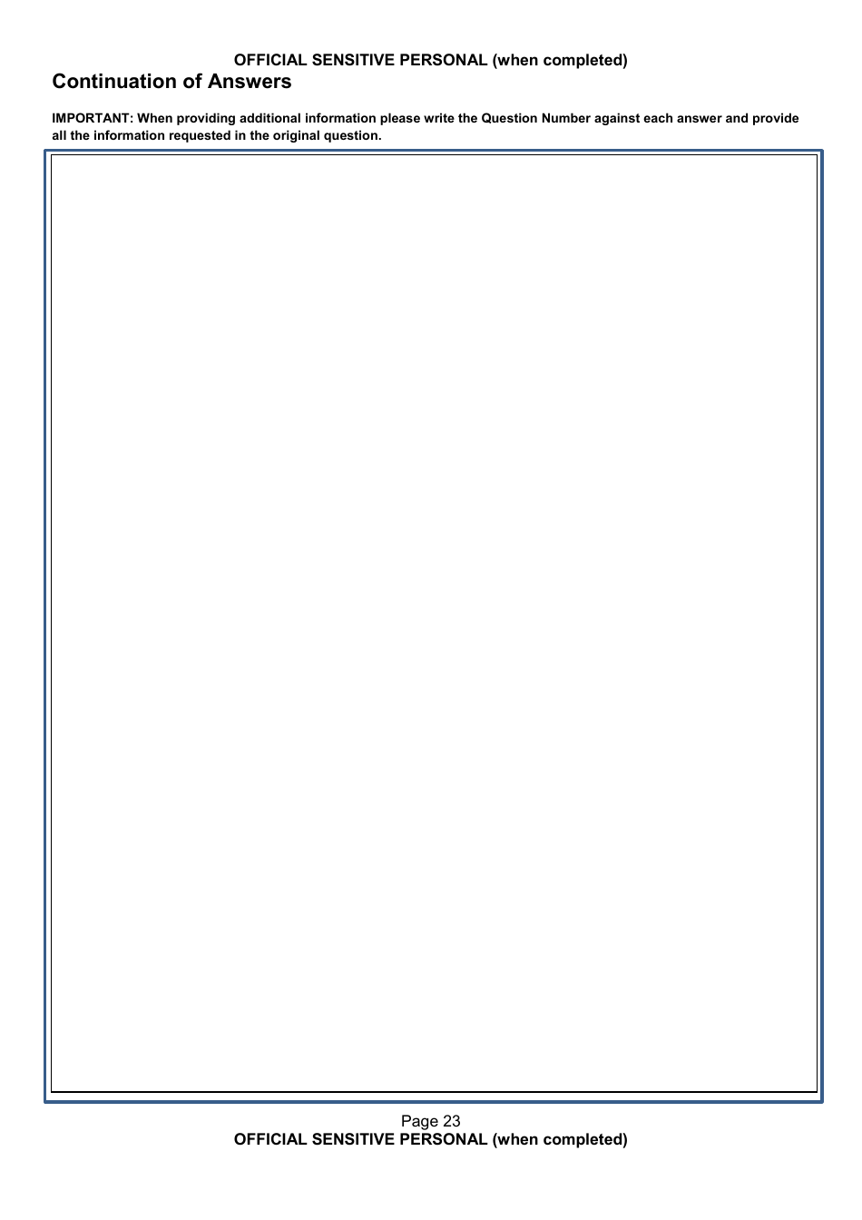 Form NSV003 Financial Questionnaire - United Kingdom, Page 23