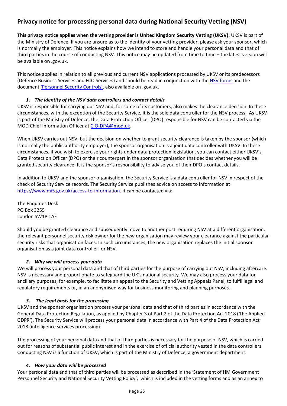 Form NSV003 Financial Questionnaire - United Kingdom, Page 25