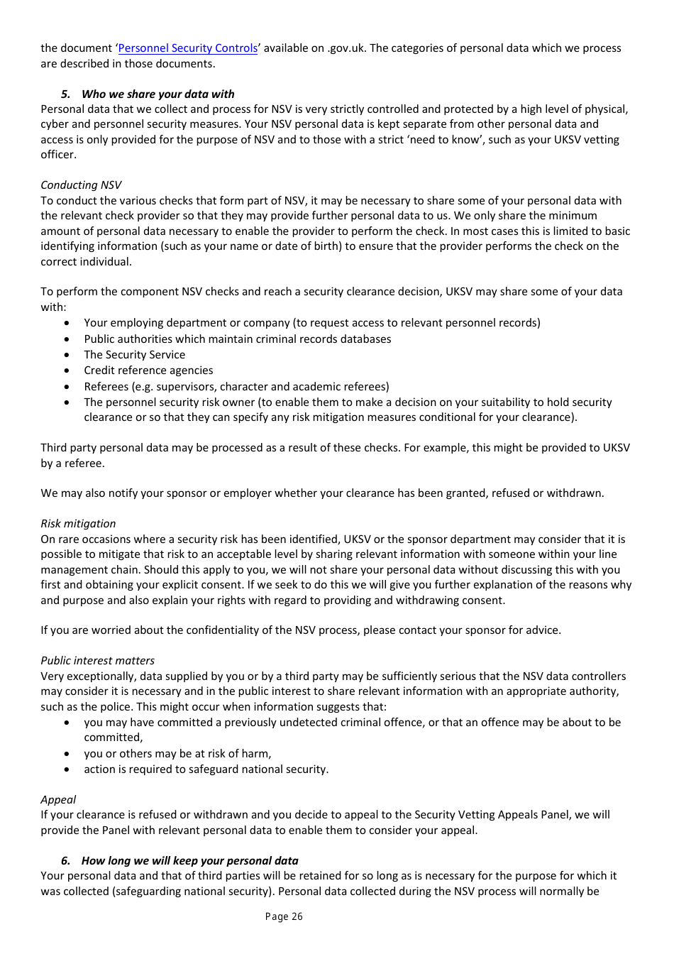 Form NSV003 Financial Questionnaire - United Kingdom, Page 26