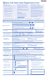 Document preview: New York State Voter Registration Form - New York
