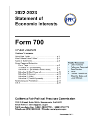 Document preview: FPPC Form 700 Statement of Economic Interests - California