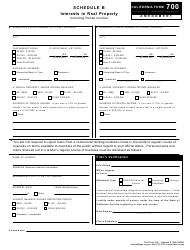 Document preview: FPPC Form 700 Schedule B Interests in Real Property (Including Rental Income) - Amendment - California
