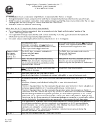 Corporate Questionnaire - Oregon