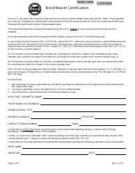 Wine Self Distribution Permit Application and Agreement - Oregon, Page 3