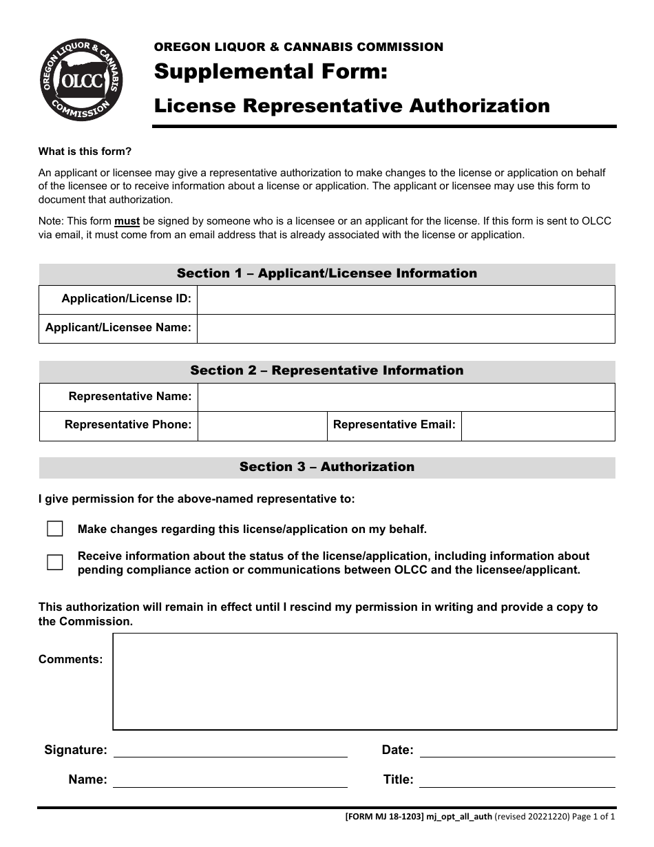 Form Mj Download Fillable Pdf Or Fill Online Supplemental Form