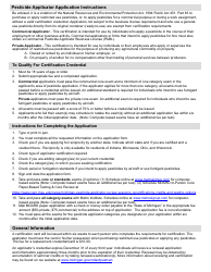 Form PI-232.1 Pesticide Applicator Certification Application - Michigan, Page 2