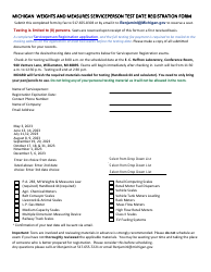 Michigan Michigan Weights and Measures Serviceperson Test Date ...