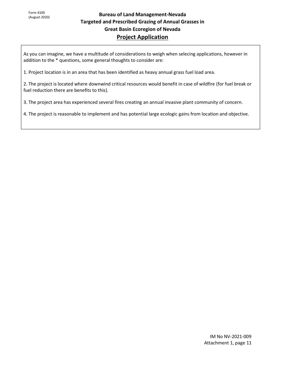 BLM Form 4100 Attachment 1 Targeted and Prescribed Grazing of Annual Grasses in Great Basin Ecoregion of Nevada Project Application, Page 11