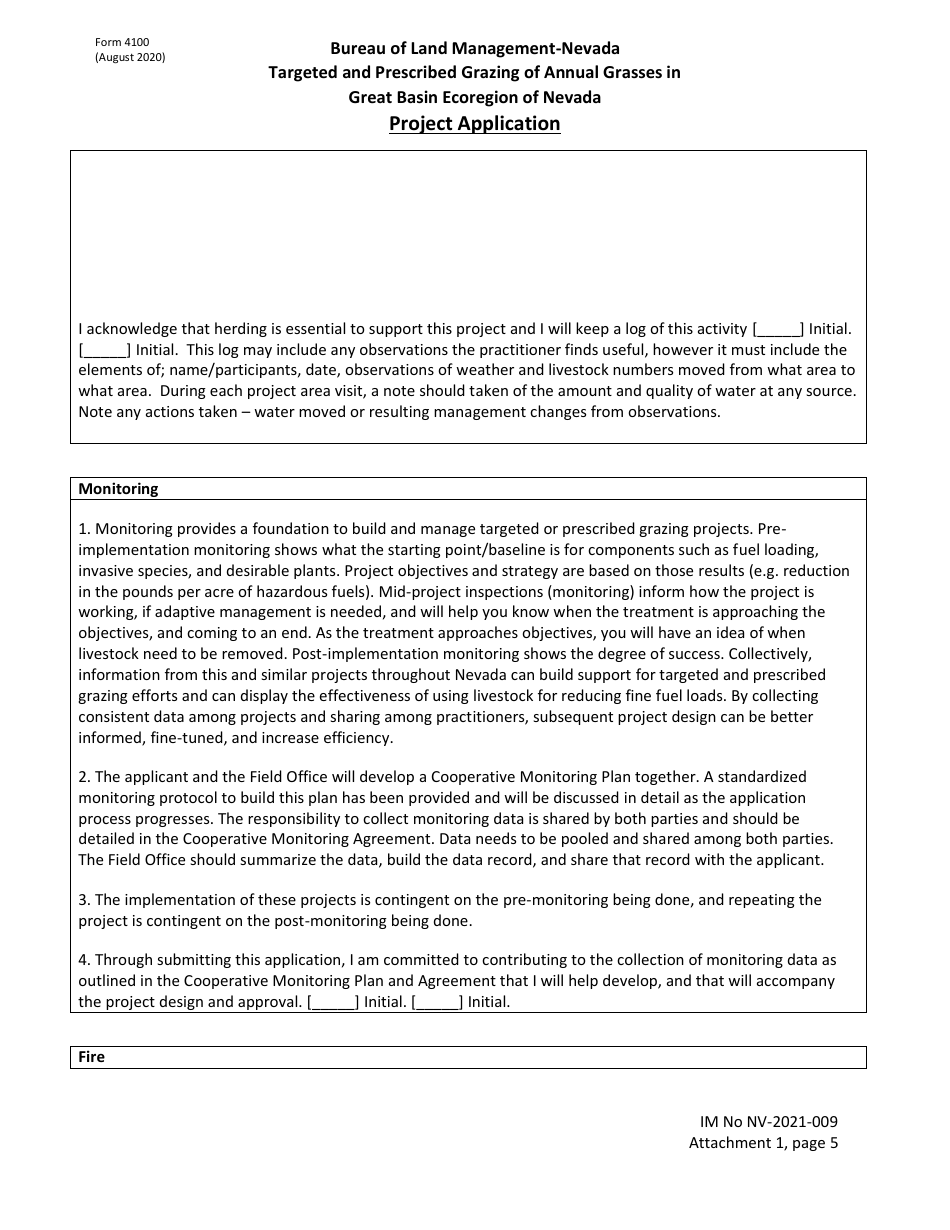 BLM Form 4100 Attachment 1 Targeted and Prescribed Grazing of Annual Grasses in Great Basin Ecoregion of Nevada Project Application, Page 5