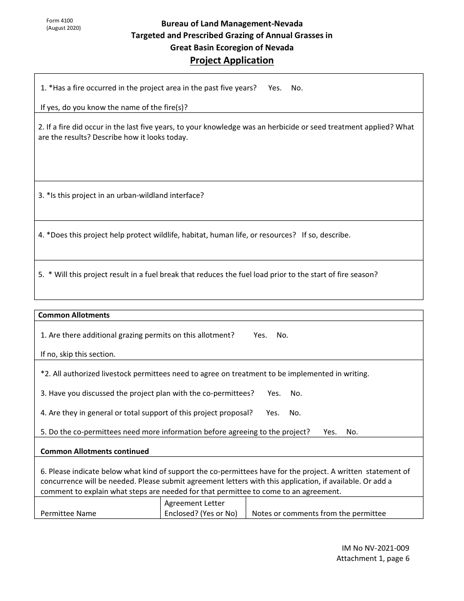 BLM Form 4100 Attachment 1 Targeted and Prescribed Grazing of Annual Grasses in Great Basin Ecoregion of Nevada Project Application, Page 6
