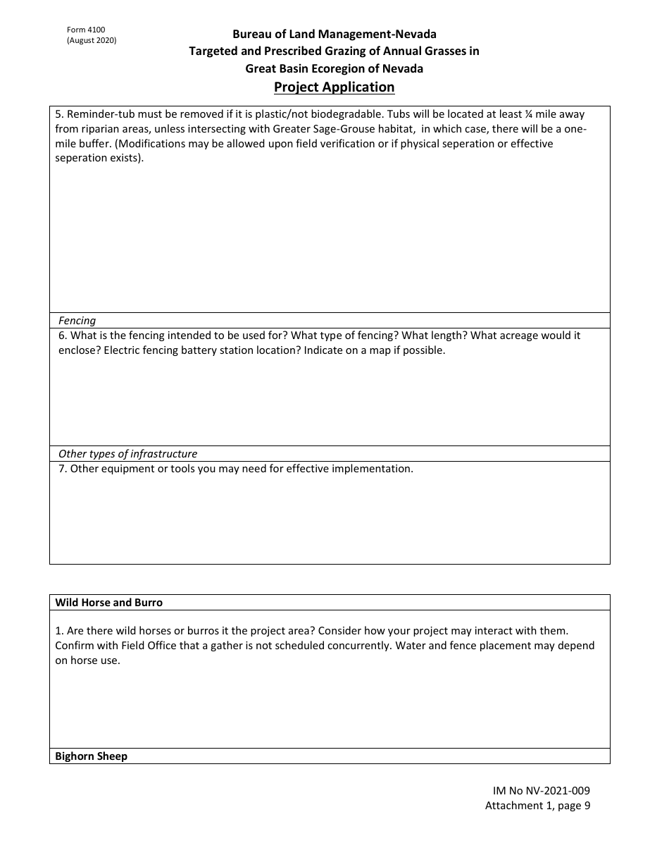 BLM Form 4100 Attachment 1 Targeted and Prescribed Grazing of Annual Grasses in Great Basin Ecoregion of Nevada Project Application, Page 9