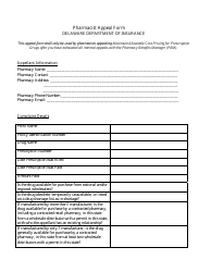 Pharmacist Appeal Form - Delaware