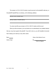 Insurance Summons and Return of Service - Kansas, Page 2