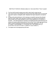 Memorandum Re: Services Other Than Counsel - New York, Page 3