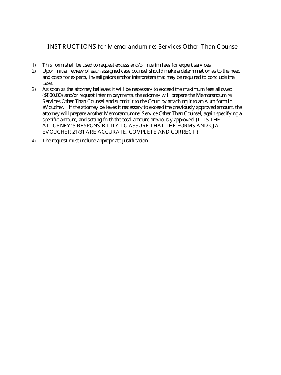 Memorandum Re: Services Other Than Counsel - New York, Page 3