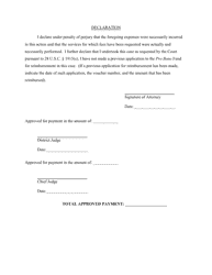 Application for Reimbursement From Pro Bono Fund - New York, Page 2