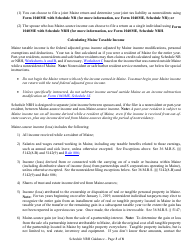 Instructions for Form 1040ME Schedule NRH Schedule for Apportionment and for Calculating the Nonresident Credit for Married Person Electing to File Single - Maine, Page 3