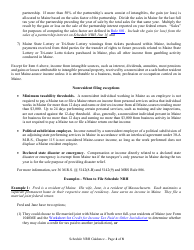 Instructions for Form 1040ME Schedule NRH Schedule for Apportionment and for Calculating the Nonresident Credit for Married Person Electing to File Single - Maine, Page 4