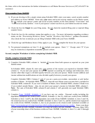 Instructions for Form 1040ME Schedule NRH Schedule for Apportionment and for Calculating the Nonresident Credit for Married Person Electing to File Single - Maine, Page 6