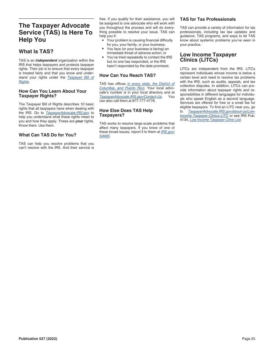 Instructions for IRS Form 527 Residential Rental Property, Page 25