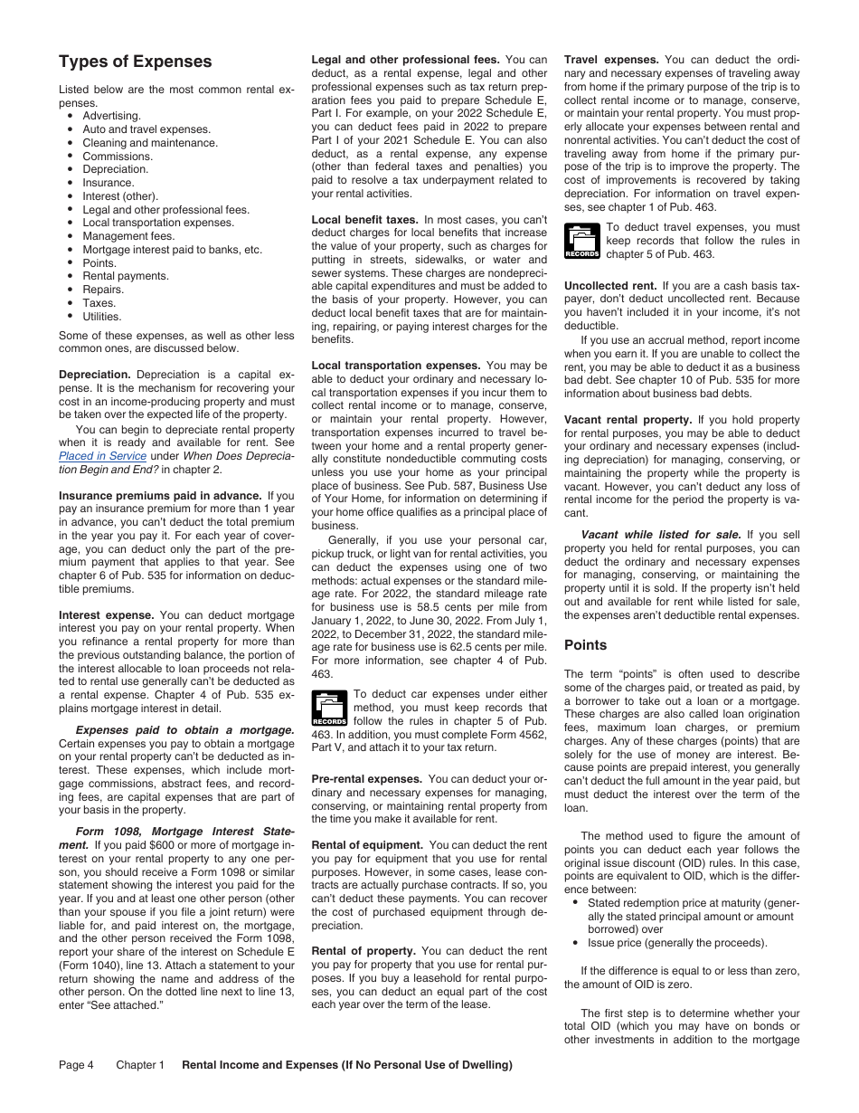 Instructions for IRS Form 527 Residential Rental Property, Page 4