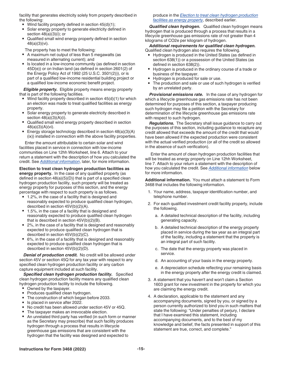 Instructions for IRS Form 3468 Investment Credit, Page 15