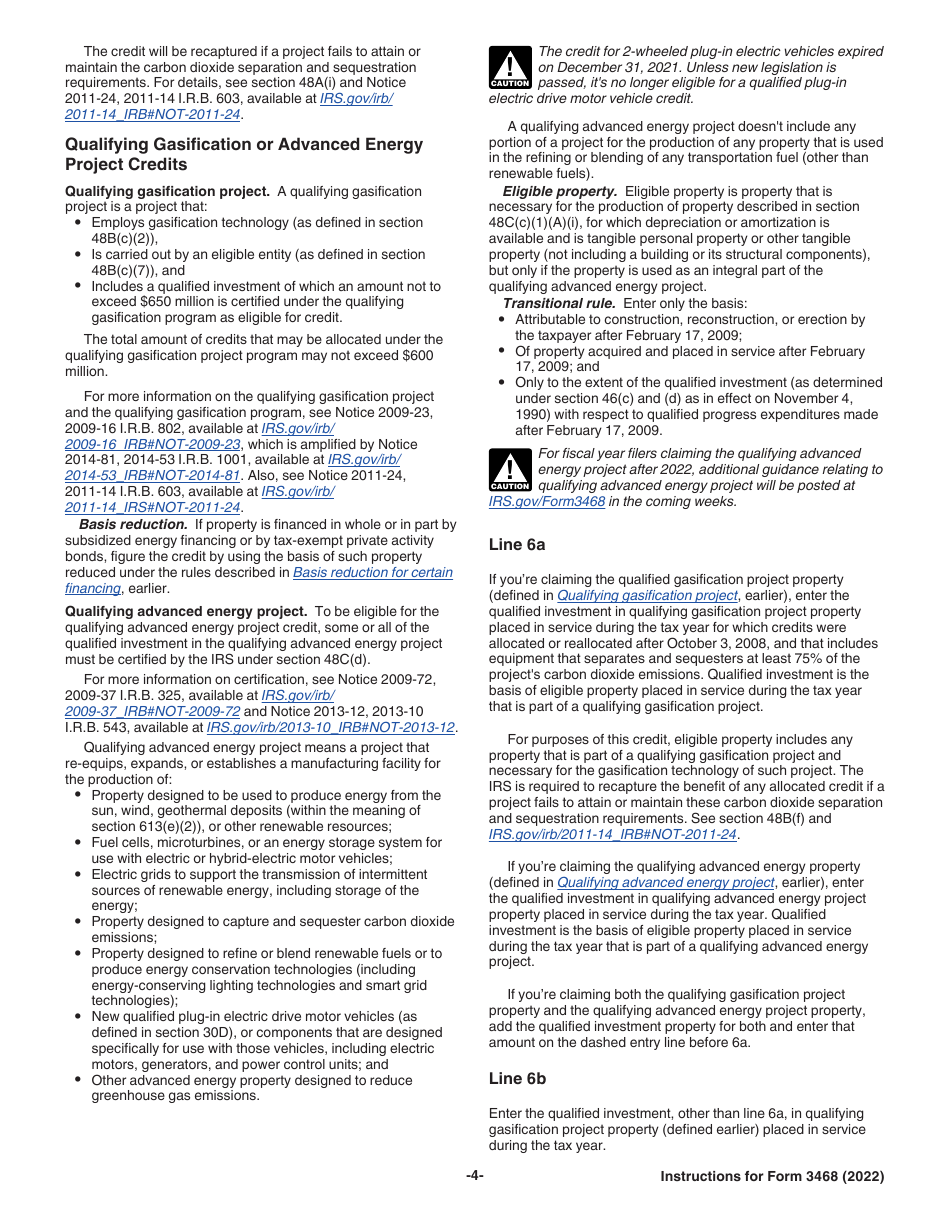 Instructions for IRS Form 3468 Investment Credit, Page 4