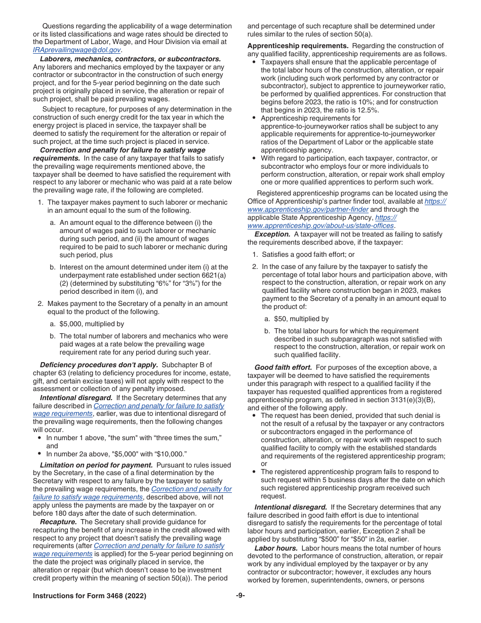 Instructions for IRS Form 3468 Investment Credit, Page 9