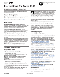 Instructions for IRS Form 4136 Credit for Federal Tax Paid on Fuels