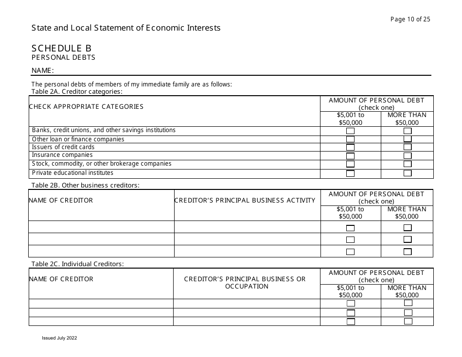 State and Local Statement of Economic Interests - Virginia, Page 10
