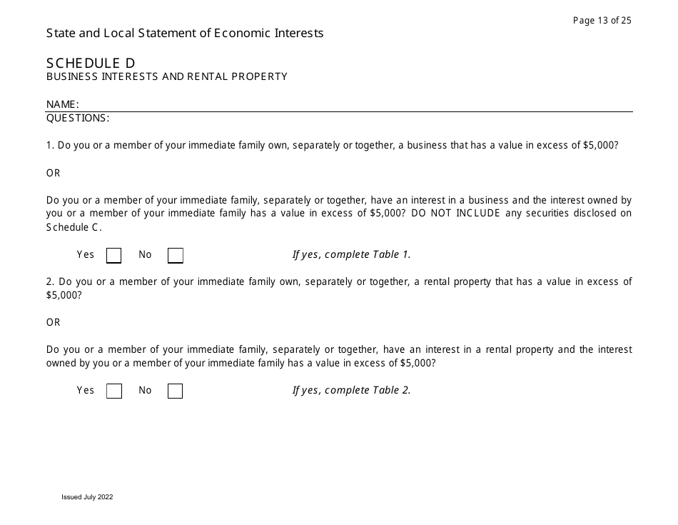 State and Local Statement of Economic Interests - Virginia, Page 13