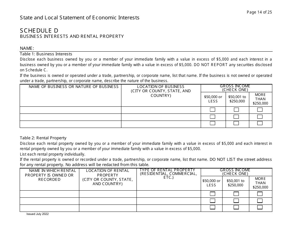State and Local Statement of Economic Interests - Virginia, Page 14