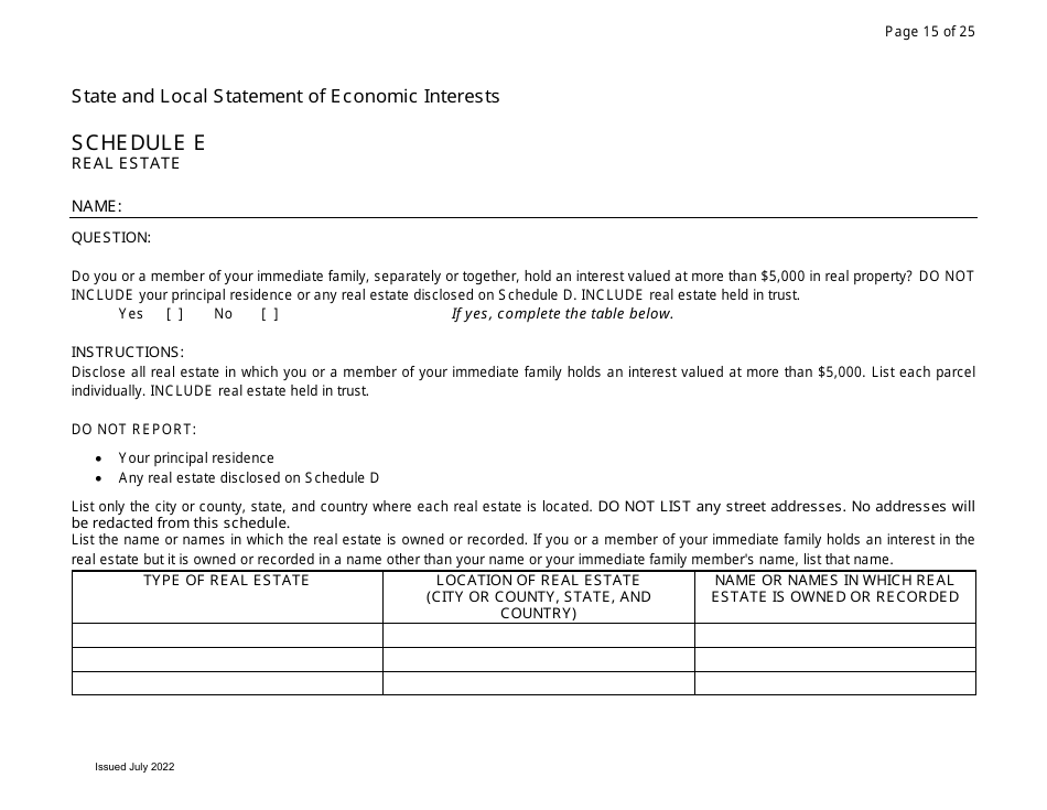 State and Local Statement of Economic Interests - Virginia, Page 15