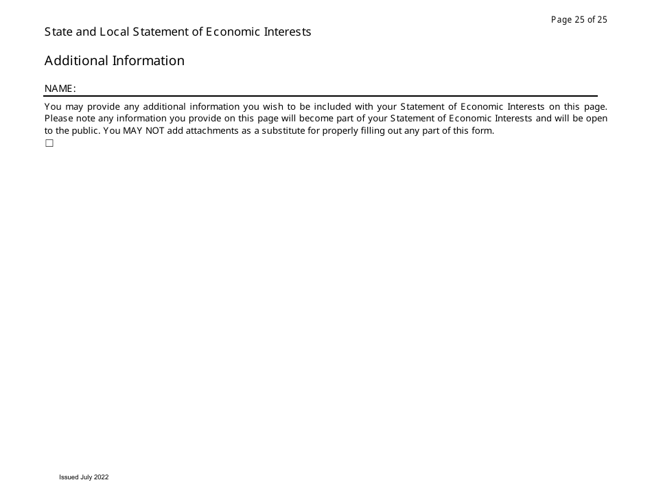State and Local Statement of Economic Interests - Virginia, Page 25