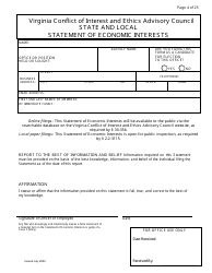 State and Local Statement of Economic Interests - Virginia, Page 4
