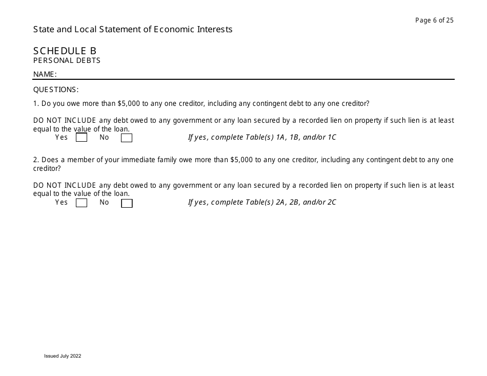 State and Local Statement of Economic Interests - Virginia, Page 6