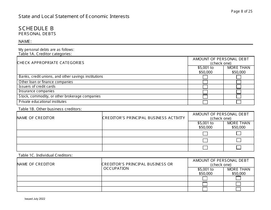 State and Local Statement of Economic Interests - Virginia, Page 8