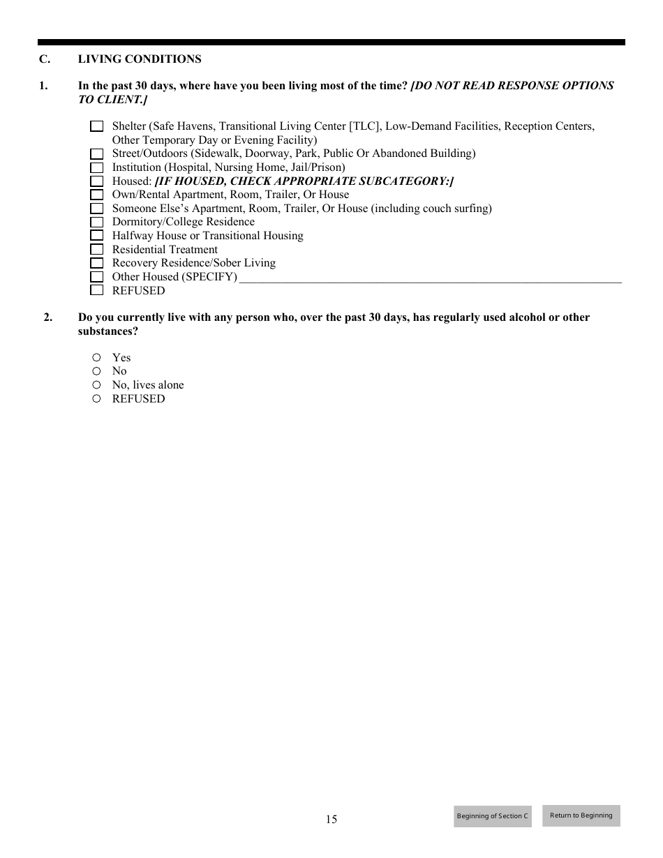 Government Performance and Results Act (Gpra) Client Outcome Measures for Discretionary Programs, Page 16