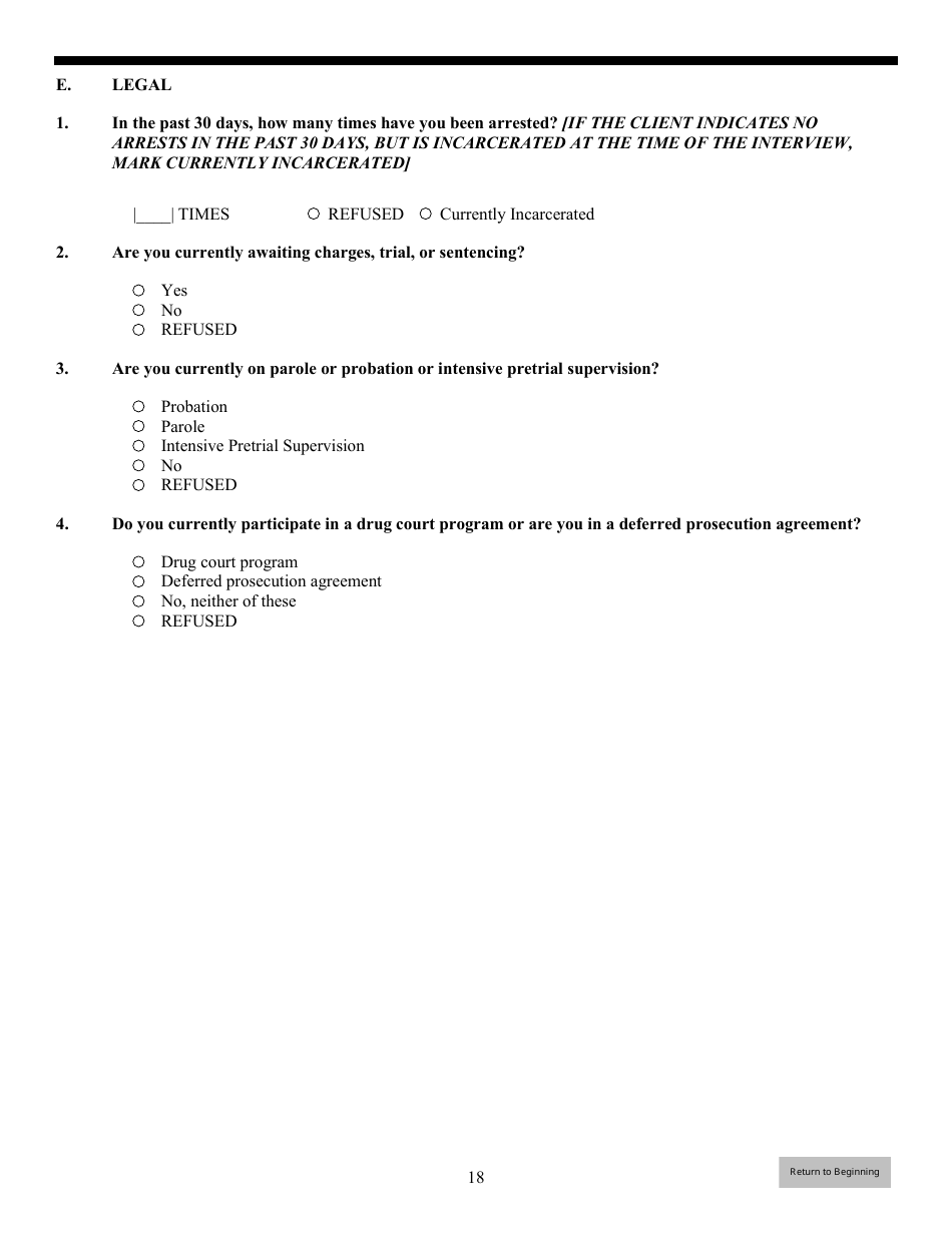 Government Performance and Results Act (Gpra) Client Outcome Measures for Discretionary Programs, Page 19