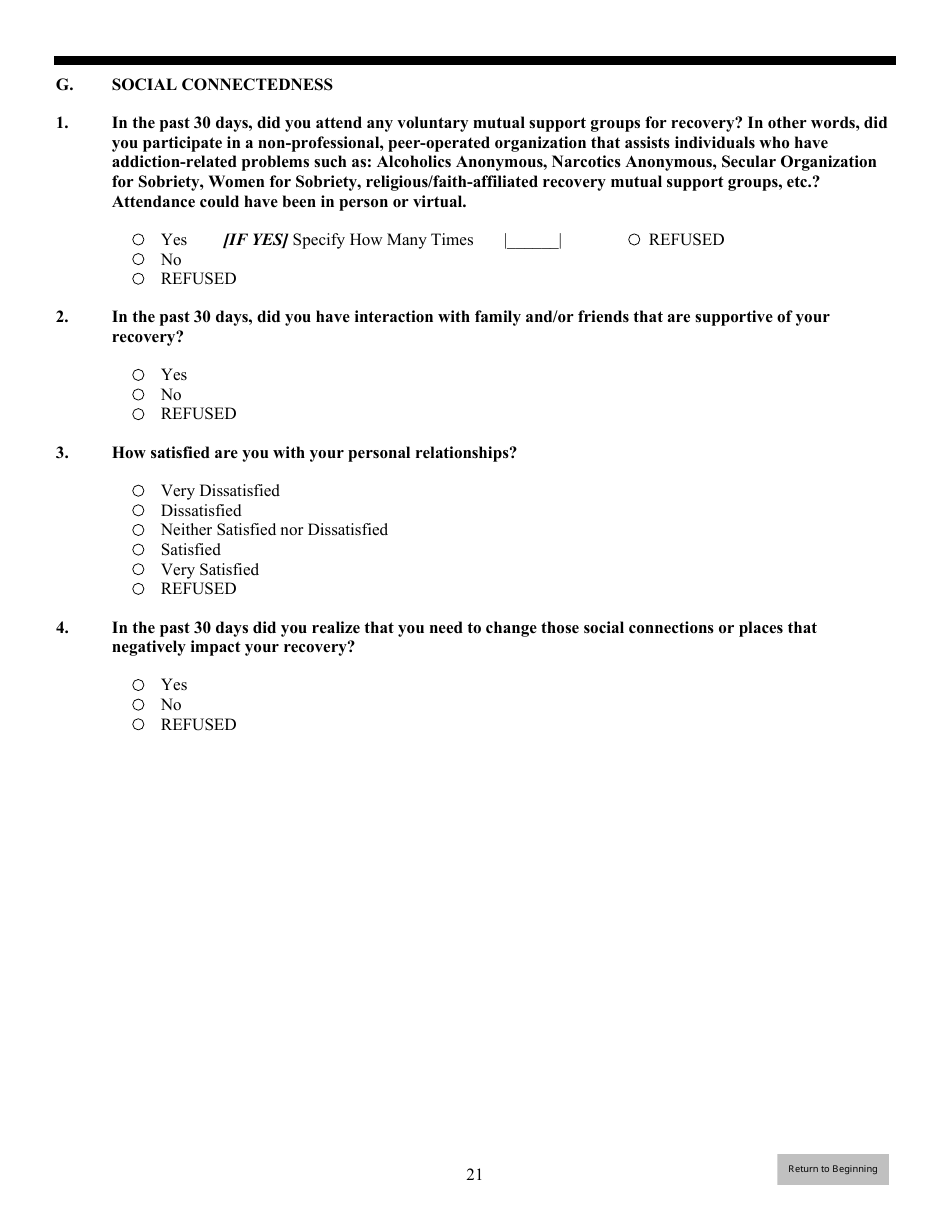 Government Performance and Results Act (Gpra) Client Outcome Measures for Discretionary Programs, Page 22