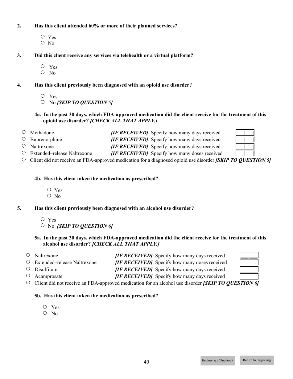 Government Performance and Results Act (Gpra) Client Outcome Measures for Discretionary Programs, Page 41