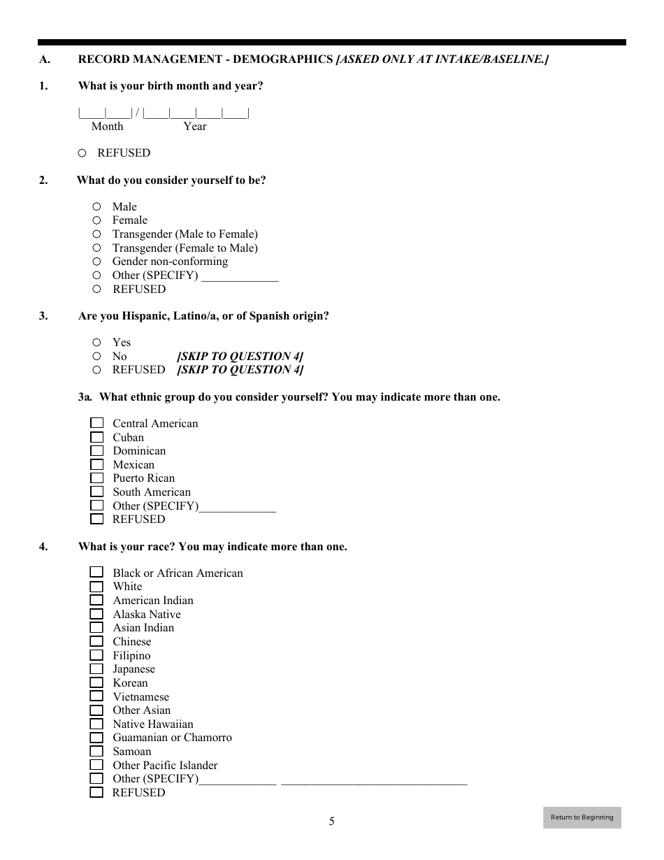Government Performance and Results Act (Gpra) Client Outcome Measures for Discretionary Programs, Page 6