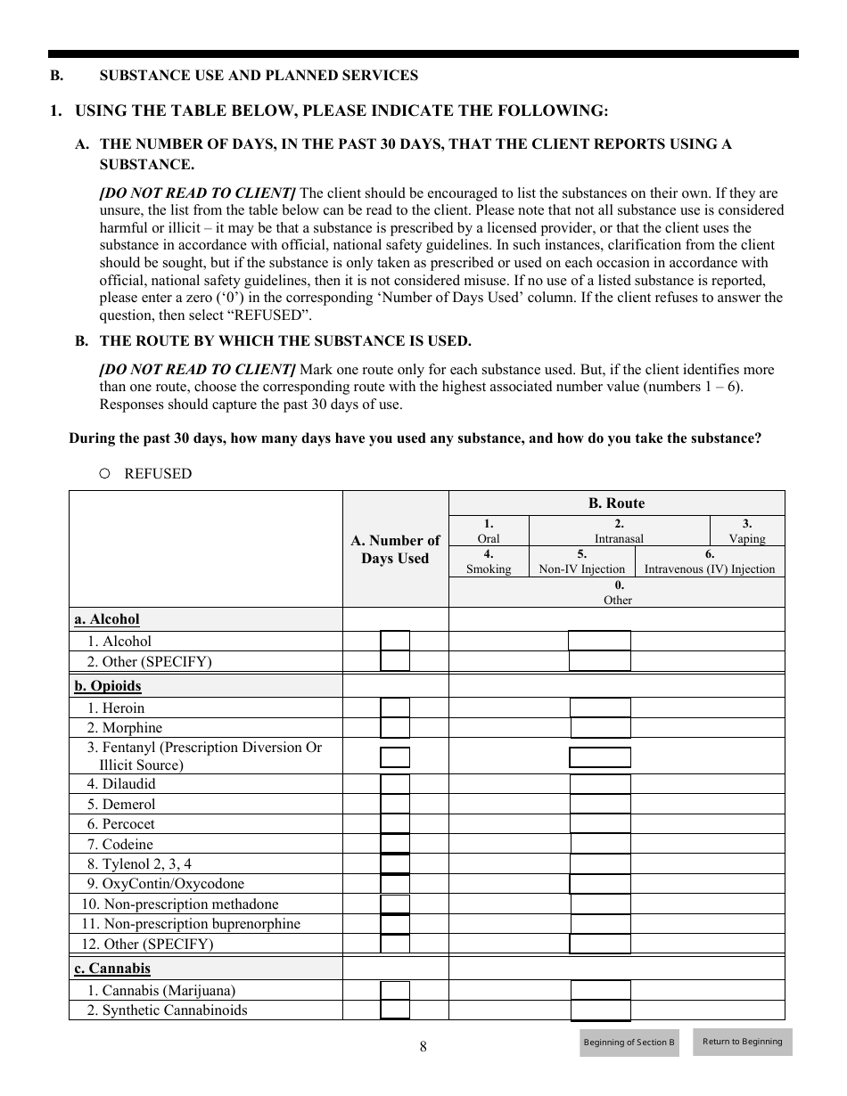Government Performance and Results Act (Gpra) Client Outcome Measures for Discretionary Programs, Page 9