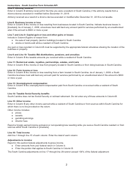 Instructions for Schedule NR Nonresident Schedule - South Carolina, Page 2