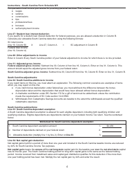 Instructions for Schedule NR Nonresident Schedule - South Carolina, Page 4