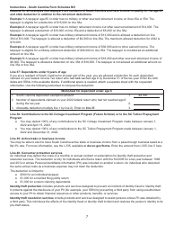 Instructions for Schedule NR Nonresident Schedule - South Carolina, Page 7