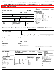 Form CDPH110A Confidential Morbidity Report - California