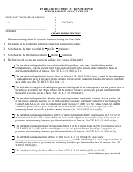 Document preview: Order for Detention - Lake County, Illinois