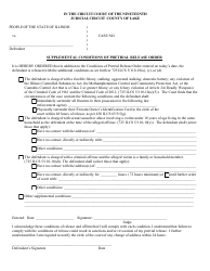 Document preview: Supplemental Conditions of Pretrial Release Order - Lake County, Illinois